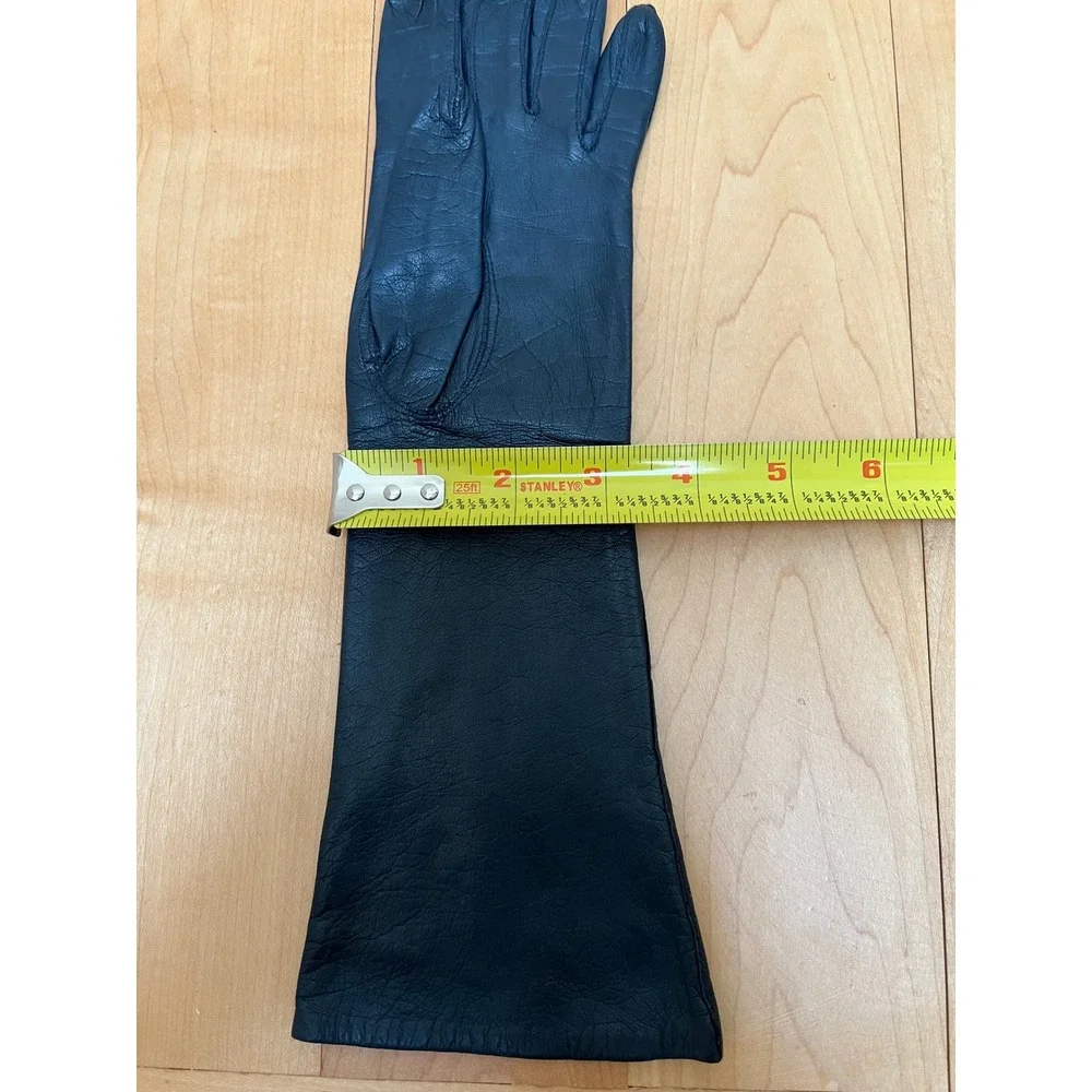 Lionel Le Grand Women's Gloves Black French Leather Opera Gloves 13